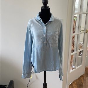 Chambray Half Button Shirt
